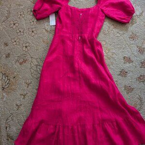 NWT fuchsia colored linen Reformation Dress
